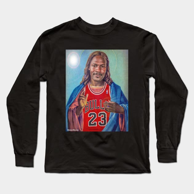 THE LAST DANCE WITH BLACK JESUS Design by Mister Morris Long Sleeve T-Shirt by MisterMorris